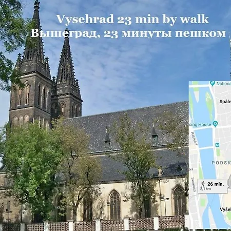 Apartman 2 Rooms, For 6 People, 58m². Quiet, Nice! Fully Furnished, Air Conditioning, Fireplace! 1, Center, 7min Walk To Wenceslas Square, 5min Walk To River Vltava. Spalena Street № 9, Nove Mesto