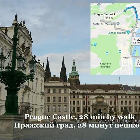 2 Rooms, For 6 People, 58m². Quiet, Nice! Fully Furnished, Air Conditioning, Fireplace! 1, Center, 7min Walk To Wenceslas Square, 5min Walk To River Vltava. Spalena Street № 9, Nove Mesto * Prága